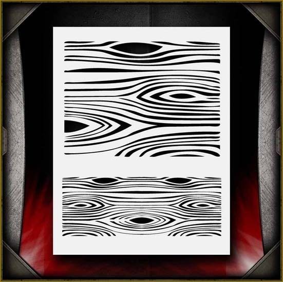 Wood Grain Texture Airbrush Stencil Template Airsick