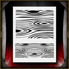 Wood Grain Texture Airbrush Stencil Template Airsick