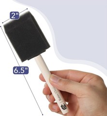 Bates- Foam Paint Brushes, 2 Inch, 16 Pack, Wooden Handle, Sponge Brushes for…