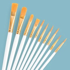 Paint Brush Set 10PCS Nylon Hair Fine Detail Brushes for Acrylic Watercolor Art