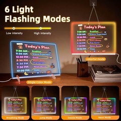 16” Led Drawing Board for Kids with 8 Colors 6 Modes, Led Note Board with Co…
