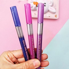 Color Card Writing Drawing Double Line Outline Pen Highlighter Marker Pens TL