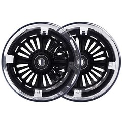 80mm Led Light Up Scooter Wheels – White Flashing – Black