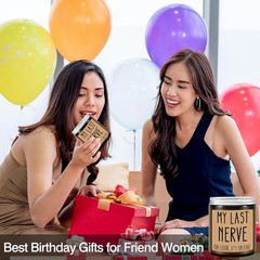 Homsolver Birthday Gifts for Women, Funny Brown, White