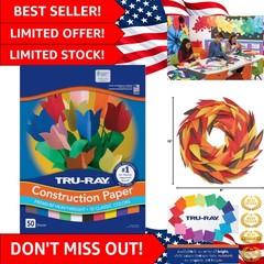 9″ x 12″ Acid-Free Construction Paper – 50 Sheets, Durable Colors
