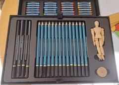 Drawing Dessin Art Set Artist’s Loft Metal Case 126 Piece Brand New Sealed