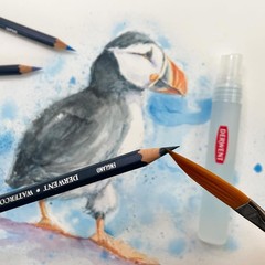 Colored Pencils, WaterColour, Water Color Pencils, Drawing, Art, Metal Tin, 2…