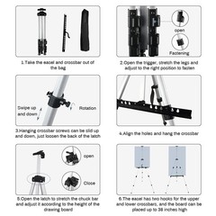 Adjustable Aluminum Art Easel Stand 1766 Inch Portable Tripod Display