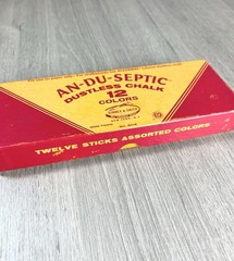 Vintage Crayola An-Du-Septic Paper Chalk Dustless Multicolor Binney & Smith