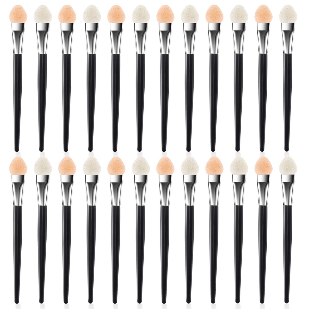 24 Pcs Sponge Applicators,Small Painting Brushes Small, Silver