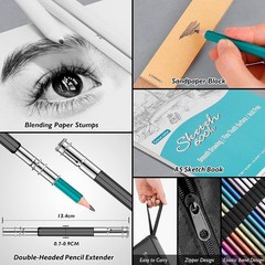 73 Pack Art Supplies Sketching Kit for Adults Kids Teen Gifts Christmas Gifts