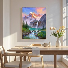 Mountain Paint by Numbers Kit for Adults Landscape Paint by Number for Adults