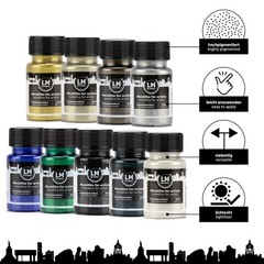 Metallic Acrylic Paint 9 x 1.69 fl oz – Set Luxe – Premium Metallic Acrylic P…