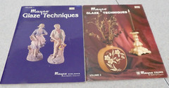 RARE Mayco COLORS GLAZE TECHNIQUES INSTRUCTION BOOK VOLUME 1 & 2