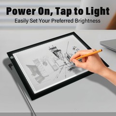 A4 LED Copy Board Tracing Light Box, Adjustable Brightness Artcraft LED Trace…