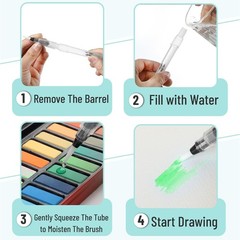Mr. Pen- Watercolor Brush Pens, Assorted (Small to Medium/Large), Multicolor