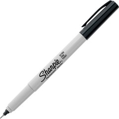 Sharpie Permanent Markers, Ultra Fine Point, 1 Count (Pack of 5), Black