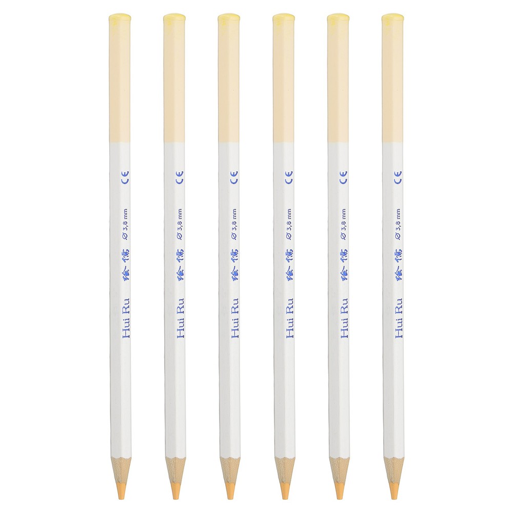 Light Yellow Colored Pencils Set,6 Pcs Oil Color Pencils Drawing Painting Pencil