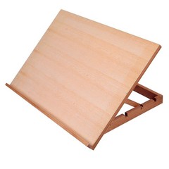 Falling in Art Large 5-Position Wood Drafting 23 2/9” L x 16 1/2” W, Brown