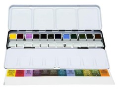Daniel Smith Watercolor Half Pan Set 12 Colors Portable Art Supplies