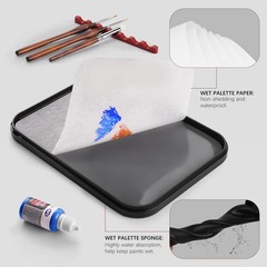 Wet Pallet for Painting Miniatures – Golden Maple 2 in 1 17x23cm, Red+black