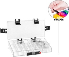 Transon Paint Storage Palette Box 24 Wells Airtight Stay Wet for Watercolor, Gou