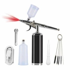 27psi Airbrush Kit Rechargeable Cordless Airbrush Compressor Auto Handheld,Black