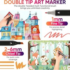 Alcohol Marker Pens Set Dual Tip 12 168 Colors Art Sketch Drawing Markers
