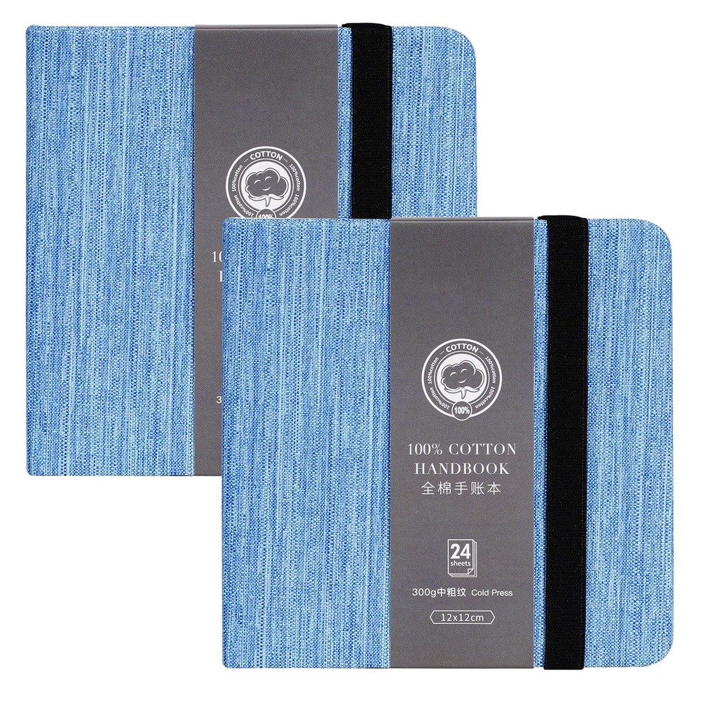 48 Sheet Square Watercolor Journal Cotton Cold Press 300gsm 4.7×4.7 Inch