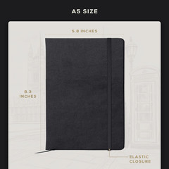 300 GSM Heavyweight Mixed Media Sketchbook A5 5.8″ X 8.3″ Vegan Leather Hardcove
