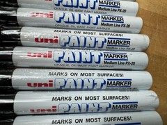 9 QTY Uni PAINT PX-20 Marker Pen Waterproof Permanent Touch Up Black MEDIUM LOT