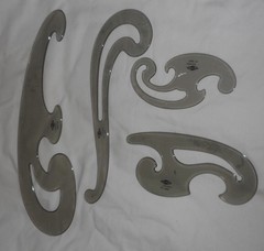 Alvin 4 Piece Curve Set FC44 Smoke Grey 304-725 1203 Germany 12 1/2 10″ 6.5 5.25