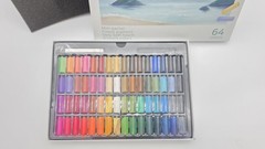 Ha Shi Soft Pastel Set, 64pc Mini Pastels Finest pigment Brilliant colors, Used