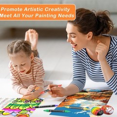 60 Colors Acrylic Paint Pens, Dual Tip Acrylic Paint Markers with Brush Tip a…