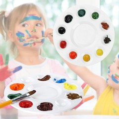 Mr. Pen- Round Paint Tray Palettes, 4 Pack 4 Pack, White