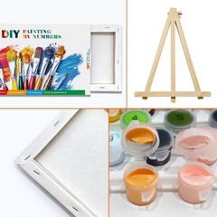 Framed Paint by Numbers Kit for Adults, Pink Cowboy Boots Paint by Number wit…