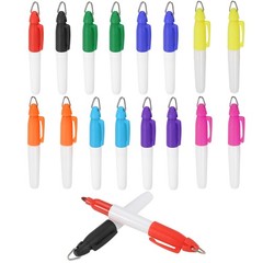 18 Pcs Mini Permanent Markers with Clips Golf Ball Markers Pen, Multicolor