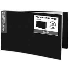 Dunwell 11×17 Portfolio Binder Black, Horizontal, Presentation Book with 24 P…
