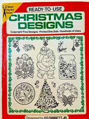 Dover CHRISTMAS DESIGNS Clip-Art pattern Ed Sibbett 64pg booklet 1979 32 plates