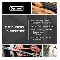 Dunwell 11×14 Art Portfolio Binder with Mounting Paper Silver, Large Portfoli…