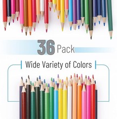 Long-Lasting 36-Count Colored Pencils for Drawing & Sketching – Fade Resistant