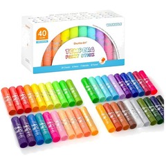 Non-Toxic Tempera Paint Sticks Set, 40 Colors