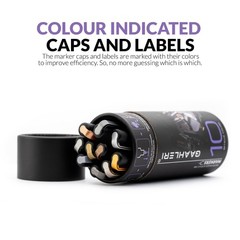 Gaahleri Water Based Acrylic Ink Metallic Series Markers GMSet