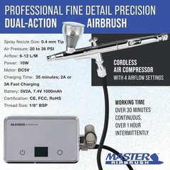 Powerful Cordless Airbrushing System Kit – 20 to 36 PSI, Portable Rechargeabl…