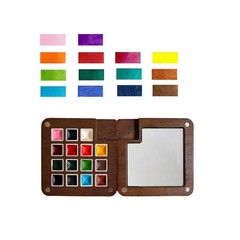 Mini Watercolor Paint Set,Portable mini Travel 1 Count (Pack of 1), 15