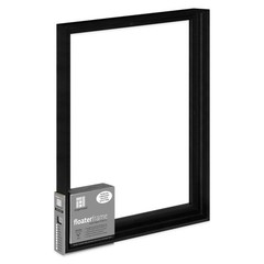 Ampersand 16×20 Black Thin Wood Floater Frame for Canvas and Panels