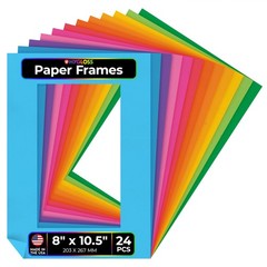 Paper Picture Frames 24 Pack 8×10.5 Inch Colorful Cardstock Hygloss Photo Papers