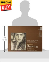 400-8 400 Series Drawing Pad, 18″x24″, Ivory/Cream, 24 Sheets, Medium