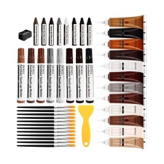 DEWEL Wood Repair Kit 12-Color Repair Paste with Touch-Up Pen &… USA FAST SHIP