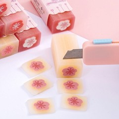 Creative cherry blossom sandwich rubber for children, cute, high appearance, and